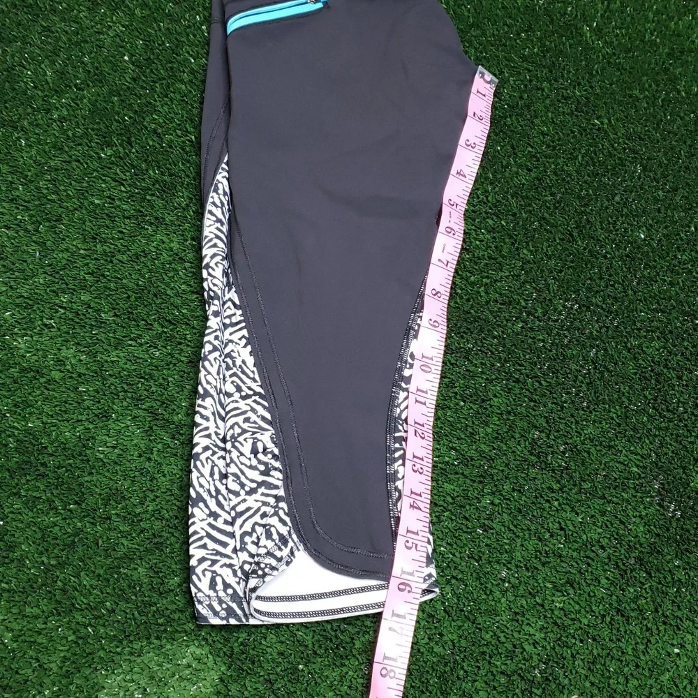 Lululemon Womens Run Top Speed Cropped Leggings Size 4 Fitness Yoga Stretchy